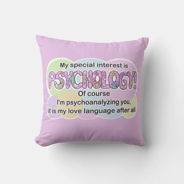 Pillow Psychology Love Language (ADHD, Autistic) Kudde (Framsida)