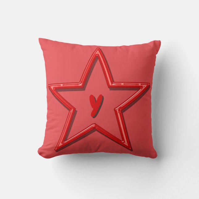 Pillow - Red Star med Brev Kudde (Framsida)