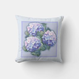 Pillow - romantisk blommigt, blomma, hidrangea kudde