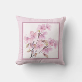 Pillow - romantisk blommigt, blomma, körsbärs blom kudde