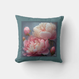 Pillow - romantisk blommigt, peonblomma, paeonia kudde