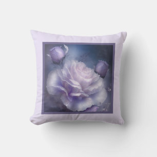 Pillow - romantisk blommigt, ro-blomman, vit ros kudde