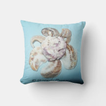 Pillow (ShellFlowerOnBlue) RFPMDesigns ©️ 2012