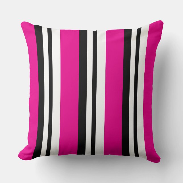 Pillow shock rosa i Rand Reversible Kärlek Kudde (Framsida)