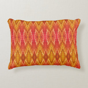 Pillow - Snakeskin Mönster i Orange Prydnadskudde