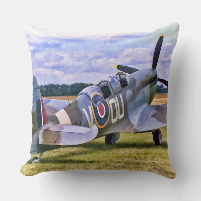 Pillow - Spitfire-design Kudde (Framsida)