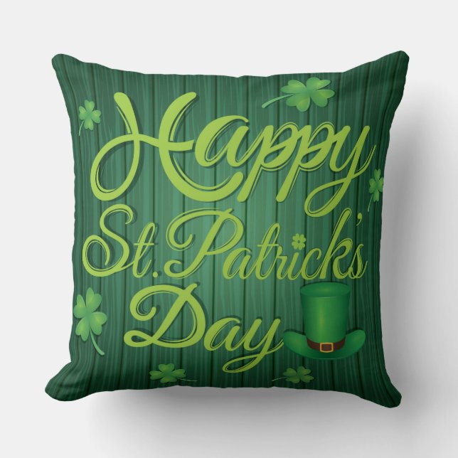 Pillow st patrick's day/Grönt Rand Kudde (Framsida)