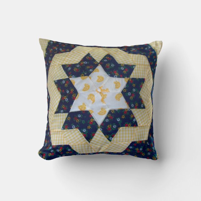Pillow - Star Quilt mönster Kudde (Framsida)
