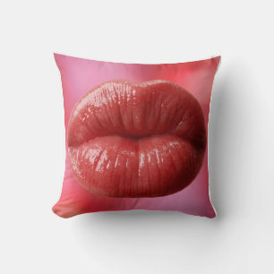 Pillow stora läppar kudde