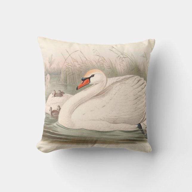 Pillow Svanar symboliserar kärlek Kudde (Framsida)