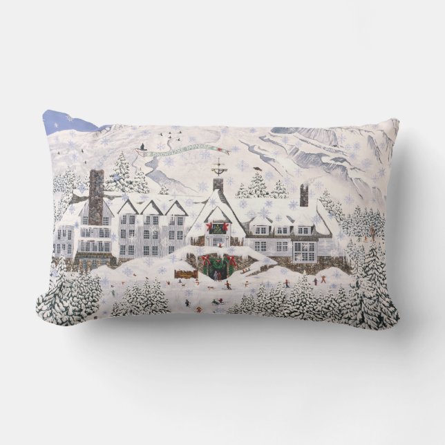 Pillow " Timberline Lodge Winter" Lumbarkudde (Framsida)