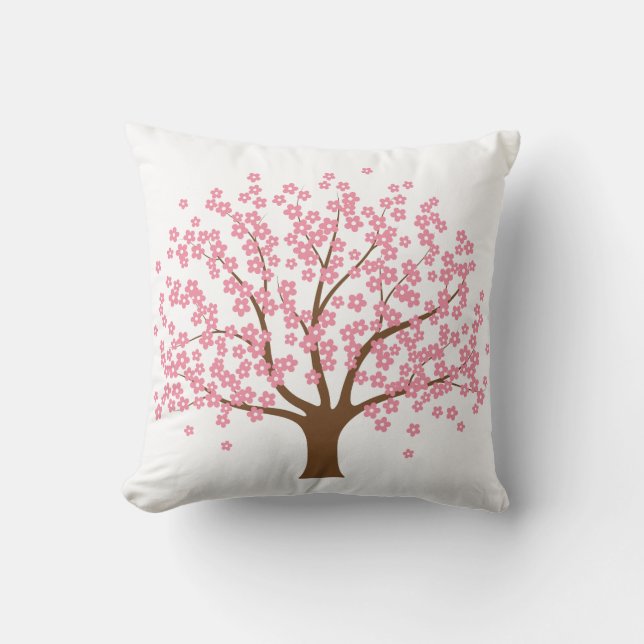 Pillow vår Blommar Träd Kudde (Framsida)
