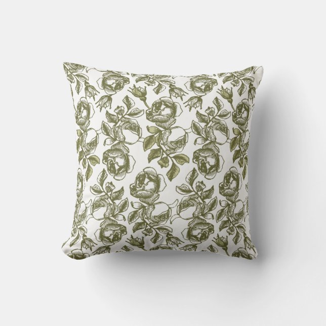 Pillow vid Ro och Faux Guld vid Mönster Kudde (Framsida)