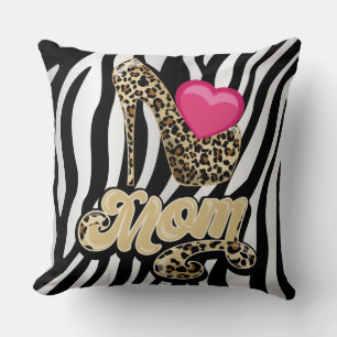 Pillow vid zebra tryck/Omvänd mot Ro Kudde