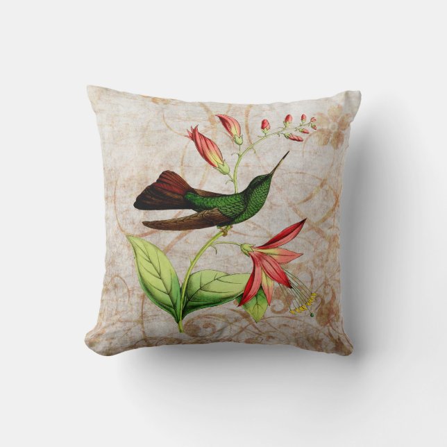 Pillow-Vintagen för Hummingbird Kudde (Framsida)