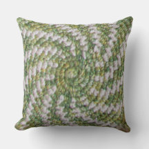 Pillow - Vita och Grönt Spiral