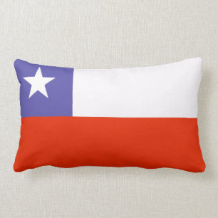 Pillow with flagga of Chile Lumbarkudde