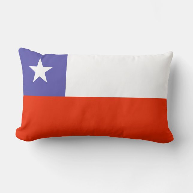 Pillow with flagga of Chile Lumbarkudde (Framsida)