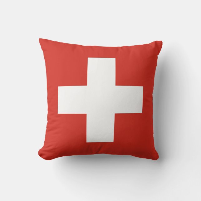 Pillow with flagga of Schweiz Kudde (Framsida)