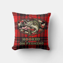 Pillow with fun, bold illustration of a cool bass kudde