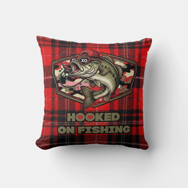 Pillow with fun, bold illustration of a cool bass kudde (Framsida)