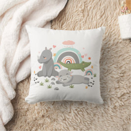 Pillows dekorerade med en lustig illustration. kudde
