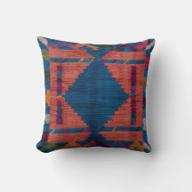 Pillows för persiska och turkiska blå Kilim Matta: