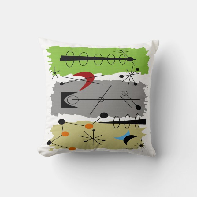 Pillows med inspioner i mitten av århundradet kudde (Framsida)