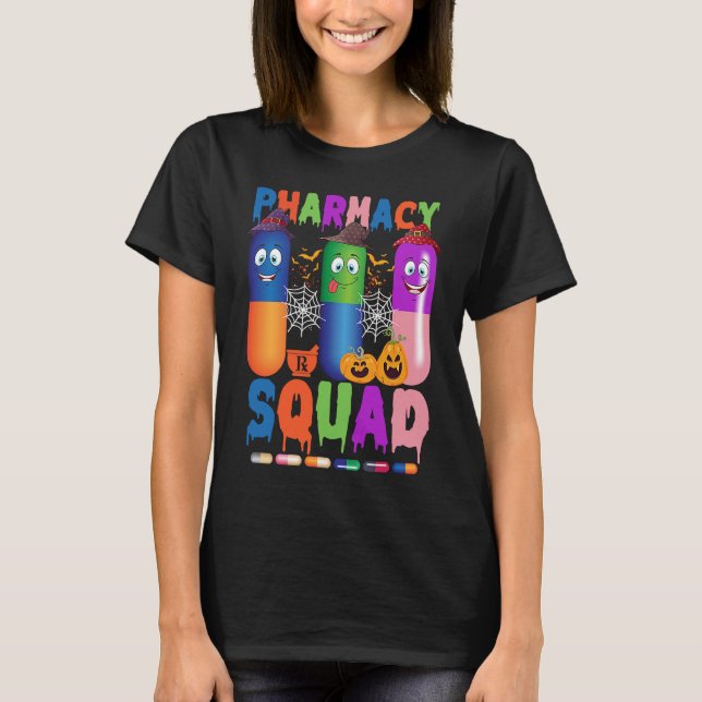 Pills Pharmacy Pharmacist Squad Halloween Costume T Shirt (Framsida)