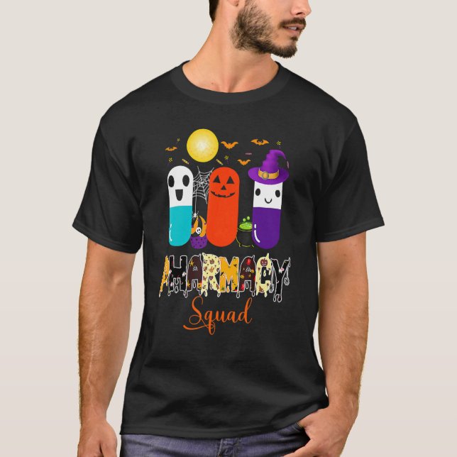 Pills Pharmacy Pharmacist Squad Halloween Costume T Shirt (Framsida)