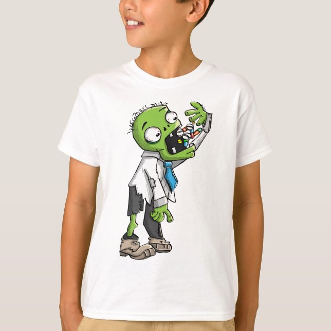 Pills vs. Zombies T Shirt (Framsida)
