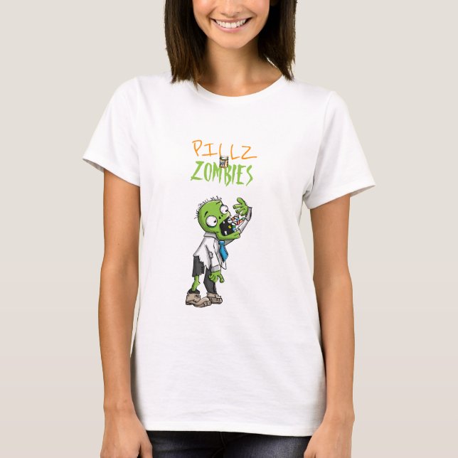 Pillz vs. Zombies T Shirt (Framsida)