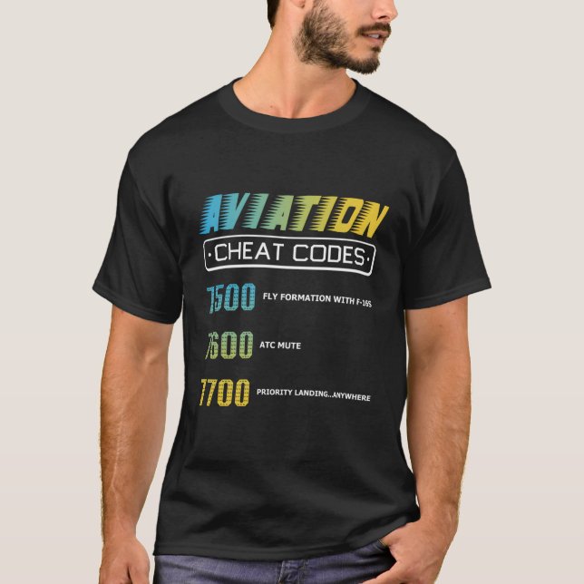Pilo för luftfartskoder t shirt (Framsida)