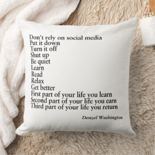 Piloffertgåva, denzel wash ington QUOTE Kudde