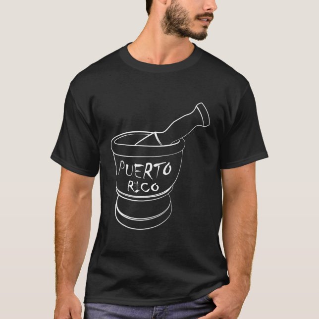 Pilon Mofongo Puerto Rico T Shirt (Framsida)