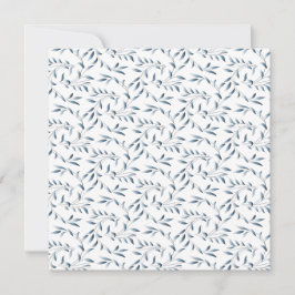 Pilonträdgården Elegant Blå och Vit Blommig Inbjudningar