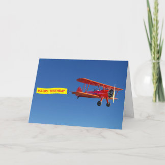 PILOT AIRPLANE BIRTHDAY-KORT KORT