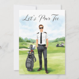 Pilot Aviation Industry Golfer at golf ball   Inbjudningar