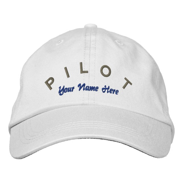 Pilot Aviator Anpassningsbar Hat Broderad Keps (Framsida)