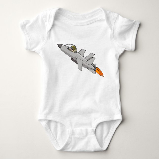 Pilot- baby för jetkämpe tee shirt (Framsida)