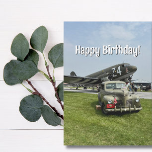 Pilot Birthday Vintage Flygplan Militär Funny Kort