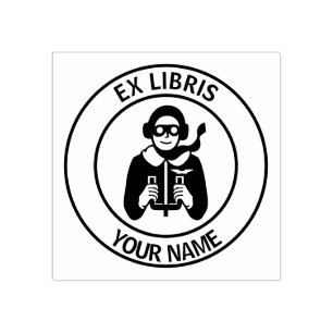Pilot- bokägarmärke för exlibris stämpel