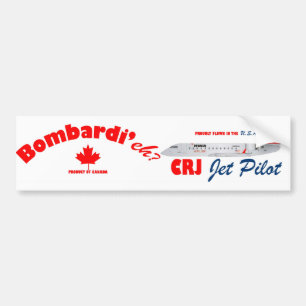 Pilot- Bombardi'eh CRJ jet Bildekal