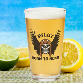 Pilot Born till Soar Skull Vingar Coola roligt Avi Glaskopp