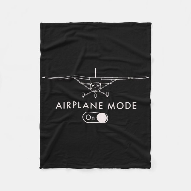 Pilot C172 Flygande Present Flygplan Läge Kortärma Fleecefilt (Framsidan)