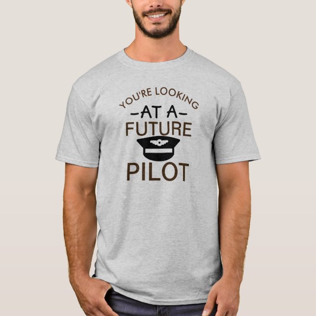 Pilot- cadett-skjorta t-shirt (Framsida)
