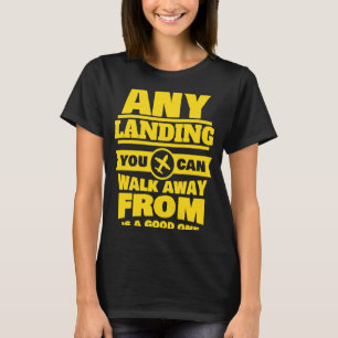 Pilot & Co Pilot Bra Aircraft Landing T Shirt