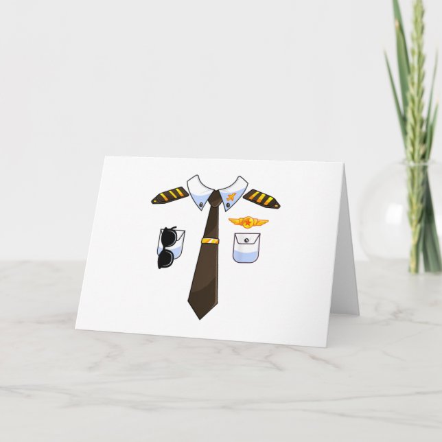 Pilot Costume Halloween Kids Women Manar Inbjudan (Framsida)