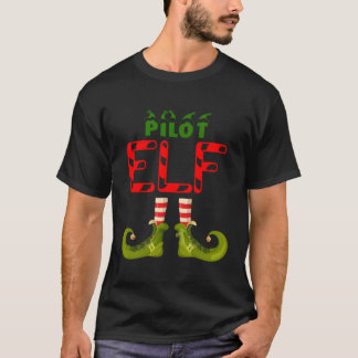Pilot Elf Funny Group Matching Family Pajamas for T Shirt