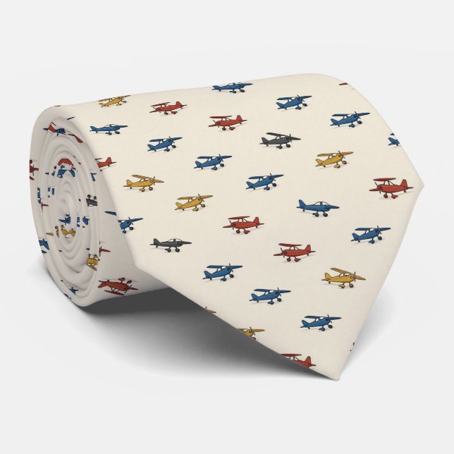 Pilot Faux Silk | Mikro Flygplans Designer Stil Slips (Rullad)
